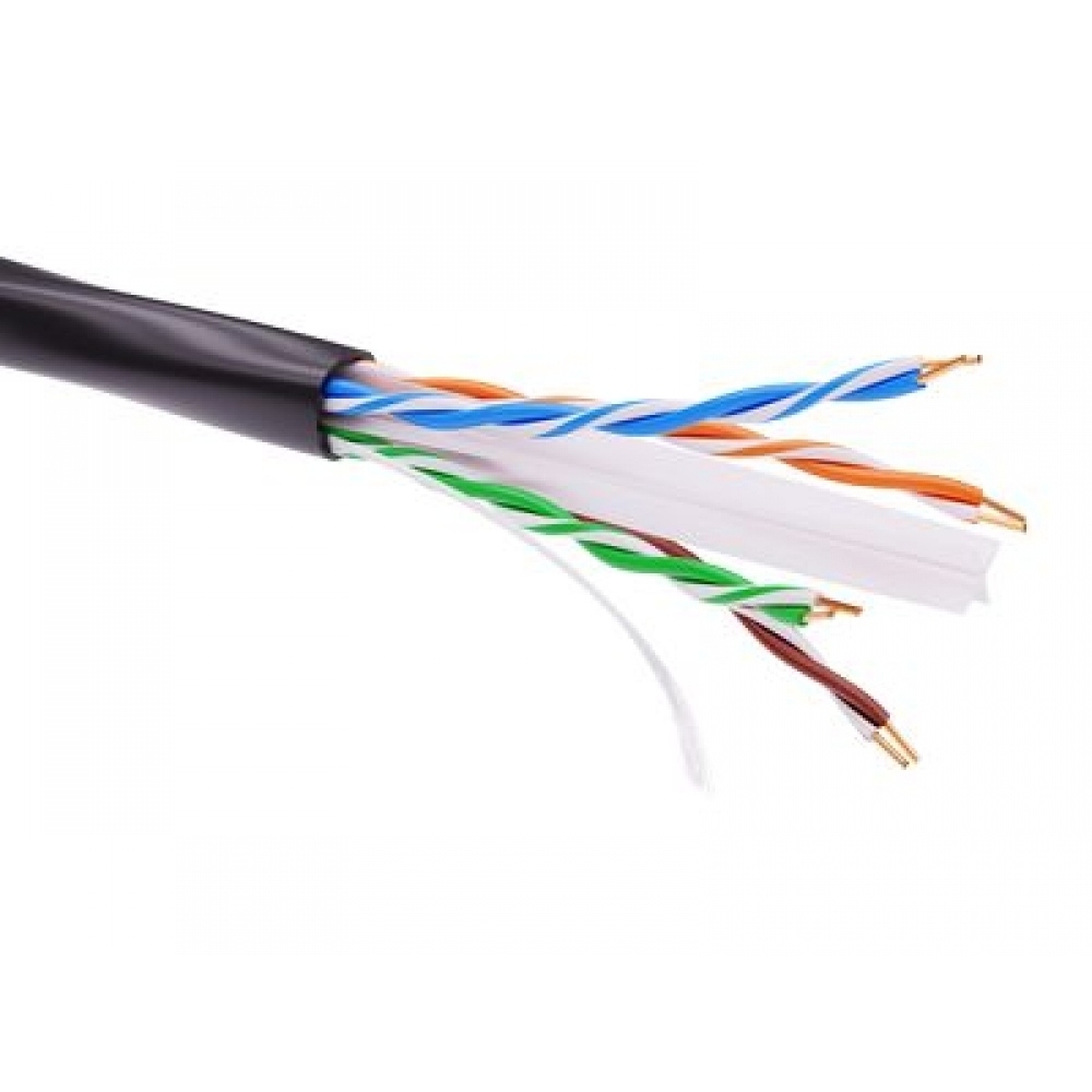 Информационный кабель неэкранированый U/UTP 4х2 CAT6, PE, Черный