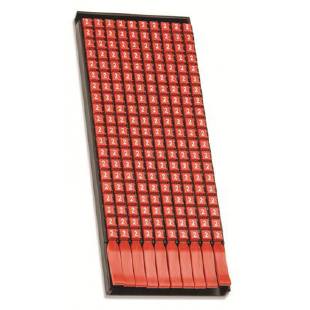 Маркер для кабеля сечением 1,5-2,5 мм пустой красный