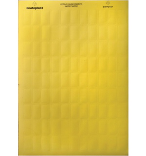Табличка маркировочная, полиэстер 9х60мм. желтая