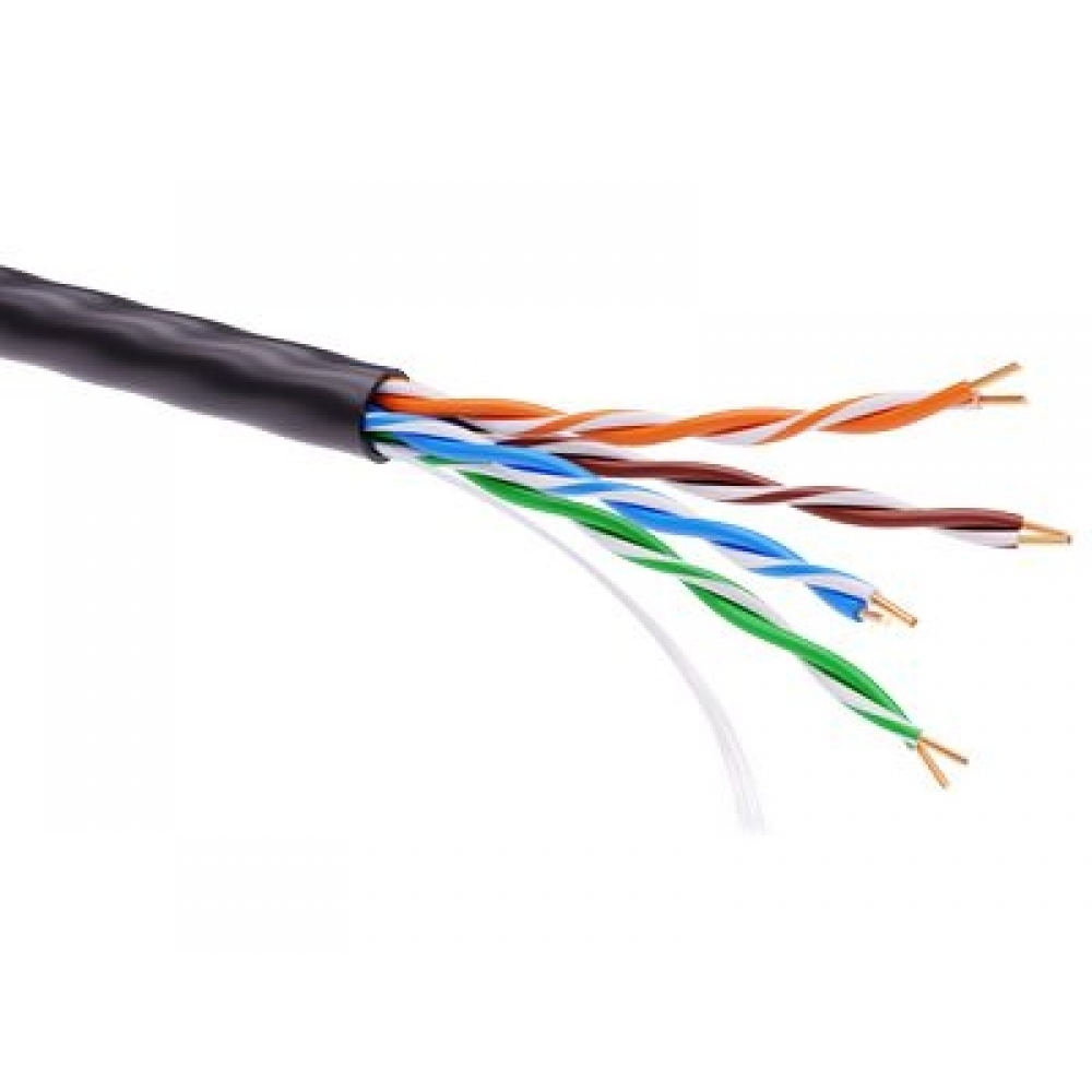 Информационный кабель неэкранированый U/UTP 4х2 CAT5E, PE, Черный