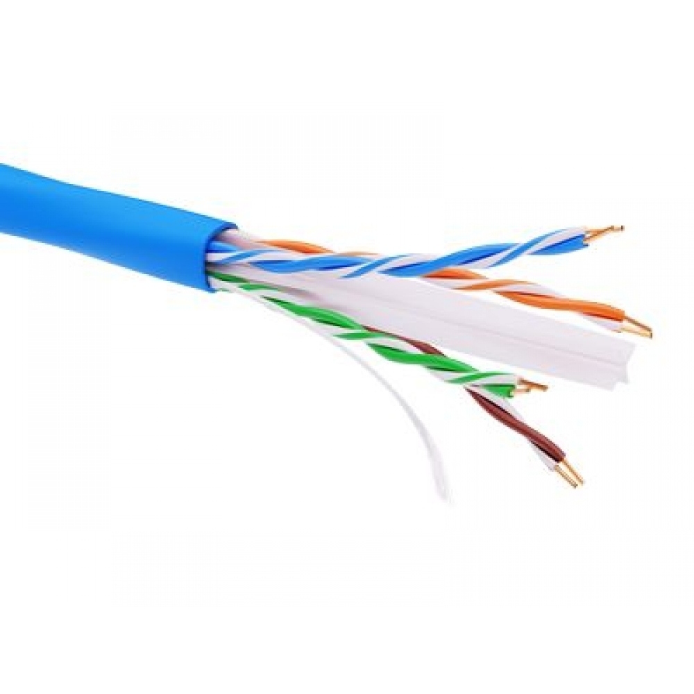 Информационный кабель неэкранированый U/UTP 4х2 CAT6A, LSZH, синий