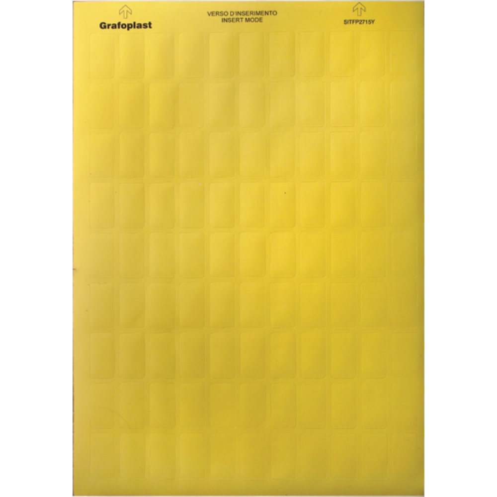 Табличка маркировочная, полиэстер 6х60мм. желтая