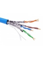 Информационный кабель экранированый U/FTP 4х2 CAT6A, LSZH, синий